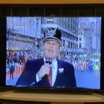 It appears to have been a condition of entry that every high school marching band provided a silly hat for Willard Scott. https://t.co/sJjC3CgFGl