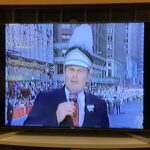 It appears to have been a condition of entry that every high school marching band provided a silly hat for Willard Scott. https://t.co/sJjC3CgFGl