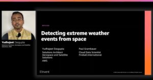 I like that tech conferences now include sessions with cloud architecture diagrams and demos about talking to spacecraft. SPACECRAFT. Really feels like you're living in the future! 🚀📡🛰️ #reinvent @Yudhajeet1 https://t.co/oAyvkFRxsq