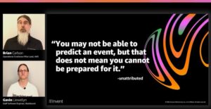 WHOA. This year @Blackboard's traffic spiked to 50x their usual level due to Covid. Sometimes a black swan event looks like a DDoS! You can't always predict an event, but you can still be prepared... #reinvent 🦢 https://t.co/Xj1rdneZ31