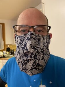 Blog post! In which I try to sew the Snook a BEARD MASK, and end up cursing his weird (but lovable) face several times. 😷 https://t.co/6KYRjeaERJ https://t.co/FOtUiOZSNI