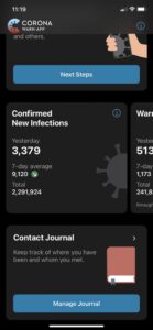 It’s been so long since I’ve been inside anywhere but my house and the grocery store that I haven’t opened the @coronawarnapp in a while. Just discovered it’s been updated with local stats as well as a contact journal! Honestly, this app is so well done. 👏👏👏 https://t.co/eSzmxhKAI1