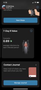 It’s been so long since I’ve been inside anywhere but my house and the grocery store that I haven’t opened the @coronawarnapp in a while. Just discovered it’s been updated with local stats as well as a contact journal! Honestly, this app is so well done. 👏👏👏 https://t.co/eSzmxhKAI1