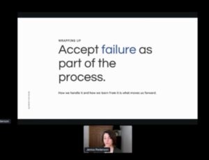 Learning from my friend and @awscloud colleague @jennapederson how she handles learning from failure. “Is there a failure too big?” Only one you’re not learning from. 👏 https://t.co/7mGJ5nnnQ4