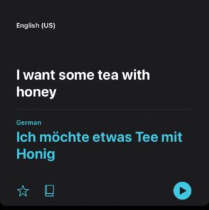 TIL that the iOS Translate app has text-to-speech, this solving my need to communicate and improving @the_snook’s German. 😍☕️ https://t.co/70gfyARvNO