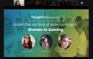 Really great to see so many attendees at tonight's @thoughtworks Presents meetup about Women in Gaming! 🙌 Looking forward to hearing from Martina, Renee, and Brie... https://t.co/UDZ0Sop9wZ