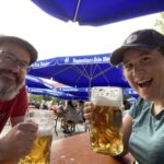 Finished my longest ride - 35km - north along the Isar. Had to wait out a sudden rainstorm under a tree! The reward - my first Maß of the season! 🚴‍♀️🌦🍺 https://t.co/oY2kTx5uUs