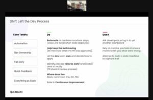 @yishaibeeri @LinearB_Inc @blndevops Useful Dos and Don'ts of shifting left - automate mundane steps; fail early with quick feedback; and don't rely on metrics you look at once a month to tell you when something goes wrong. https://t.co/yLyJ7K09Ly