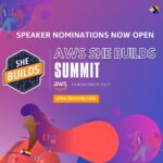 Ladies! AWS She Builds are holding our first ever global online Summit, and we’re looking for technical and career talks (20min sessions). The CFP is open only until Oct. 20, so get in there! https://t.co/xqOx6mX7yD Actual event streamed on Nov. 19: https://t.co/HbhzHMrs0Q https://t.co/UP8CngCNXw