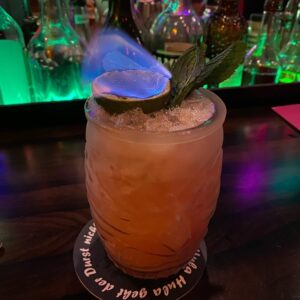 We ended the night at Die Blume von Hawaii tiki bar (which @FrankPrechtel recommended). My first drink came in a hollowed out pineapple, and the second was ON FIRE. 🍍🍹🔥 https://t.co/KOBVLDHFmX