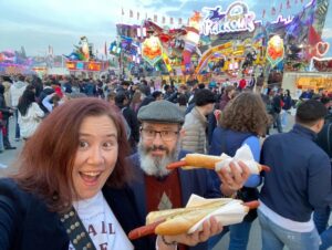 Frühlingsfest has begun! And they have a BEER CAROUSEL. We had half-meter sausages for dinner. There were a LOT of beardy dudes in Lederhosen. #springinmunich 🍻🎠 https://t.co/ZwEjFJ2qGj