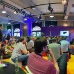 Big crowd as the post-lunch talks kick off at the Community Lounge at the AWS Berlin Summit! The first one is about infrastructure as code and CDK. #AWSSummit #AWSSummitBerlin https://t.co/RSRJKvON3R