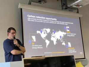 @AWSCommunityDE The shared responsibility model has been expanded to Sustainability, and AWS has made a lot of investments to global infrastructure. You can reduce the carbon footprint of your workload by moving them to @awscloud. https://t.co/FD7i9tacws