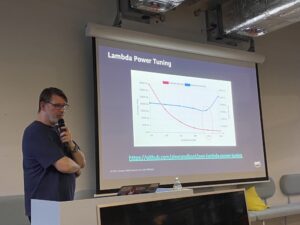 Nice shout out to @alex_casalboni’s Lambda Power Tuning project to fine-tune the memory/power configuration of your Lambda functions. 👏👏 https://t.co/WlsniMtLSm @AWSCommunityDE https://t.co/3okBLnWV2a