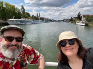 Today we took a cruise up the Danube to Walhalla, a German monument and hall of fame. We climbed 350+ steps up to the top. 😅 Totally worth it for that view… ⛴🌅 https://t.co/2kX8vLNTFu