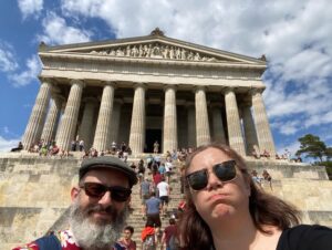 Today we took a cruise up the Danube to Walhalla, a German monument and hall of fame. We climbed 350+ steps up to the top. 😅 Totally worth it for that view… ⛴🌅 https://t.co/2kX8vLNTFu