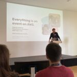 My first session of the day is Fabrizio Gattuso from @NordcloudDACH talking about how everything is an event on AWS. Great to see that he’s an AWS Community Builder! #AWSCommunityDay @jasondunn @AWSCommunityDE https://t.co/juK60eyI2x