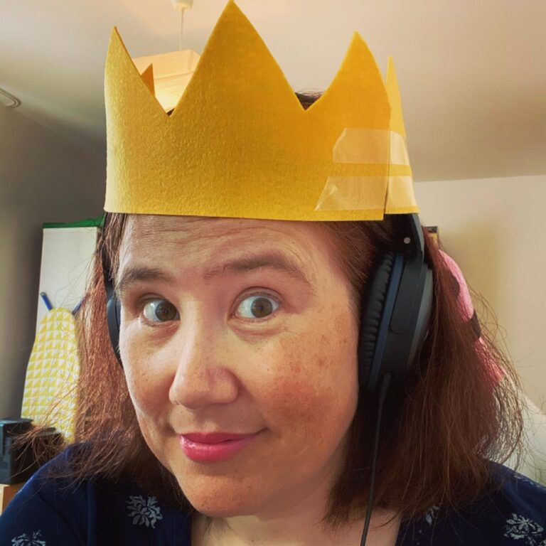 TFW you find out last minute that everyone else on the video call is wearing crowns. Felt and sticky tape FTW! 👸