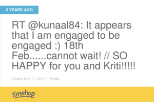 Three years ago today, @kunaal84! http://t.co/DgIcgiZJo7 http://t.co/R3nROVHmId