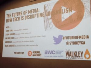 RT @stephharmon: A lady-dominated panel for #futureofmedia @sydneyga -- and it's not even about lady issues! http://t.co/Pculc9m0SN