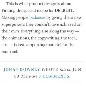 RT @MetaMikeBiggs: Great article @jonasdowney ... Says it all in the kast paragraph! #delight http://t.co/LTse4kryvf