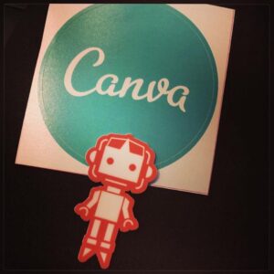 Swapped some @canva stickers for #SydCSS robots. My laptop is going to be very happy! http://t.co/GZADKbtIqg http://t.co/ltPkkb8PkJ