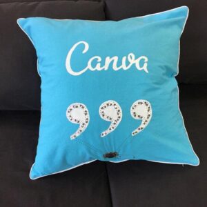 Revealed - the Canva Comma Club Cushion! Video here: http://t.co/CMiAR1rMJI #canvahackat… http://t.co/49cgWcmDcD http://t.co/uoWbFXuW3m