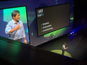 Don't aim for simply MVP; aim for MVVVP. Viable, Valuable, Validating - @GuyKawasaki #WiredForWonder http://t.co/s2YkhiiiAN