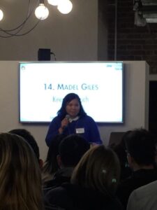 .@madelgiles giving her awesome #AWShineHack pitch for a way to keep women in tech connected even on mat leave. http://t.co/aMmmXhVcXI