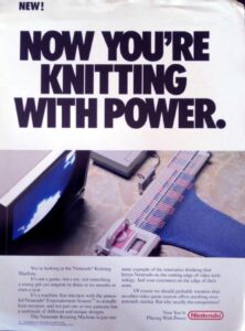 A brief history of yarn in video games http://t.co/6epOLk6Sss That NES Knitting Machine made me gasp. EXIST DAMMIT! http://t.co/LjMAPideFD