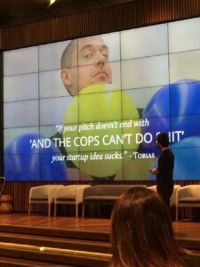 “If your pitch doesn’t end with ‘AND THE COPS CAN’T DO SHIT‘ your startup idea sucks.” Ha! #gangsta #tdccareersummit https://t.co/7kbIwQe8cV