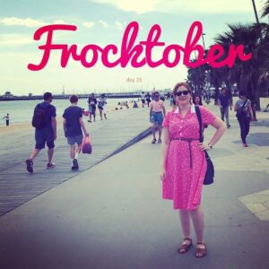 #frocktober day 25: vintage dress on the beach at St. Kilda. https://t.co/1AfgAHgaKd https://t.co/smiqOVsU35