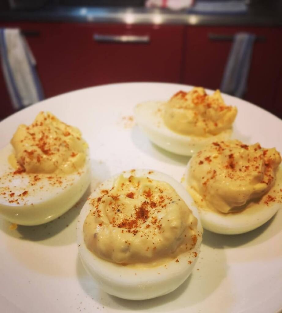 These may be the best devilled eggs I've ever made. #thanksgiving https://t.co/42LBqA1BND https://t.co/X81MQMuWQ9