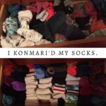 My sock drawer definitely sparks joy now. (Above: before. Below: after.) #konmari https://t.co/OSyAdzRBoS https://t.co/6JPxcuh3WZ