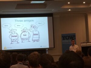 Enjoying @RMcKergow’s talk on analysing user stories. He’s doing the @elabor8 team proud! #yowwest16 https://t.co/z3nmDOrT1c