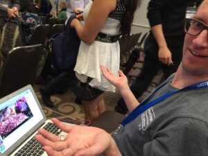 Looked over and caught @evanderkoogh researching tribbles on Wikipedia. Seriously. #yowwest16 https://t.co/IioAbj8i76