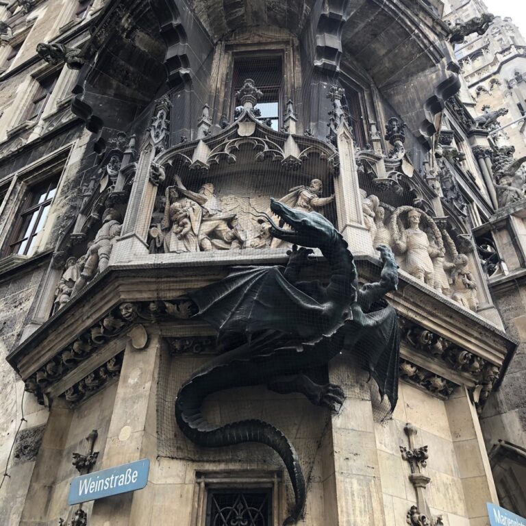 Highlights from today’s walking tour of Munich. Churches, dragons, cheese, Michael Jackson, and beer...