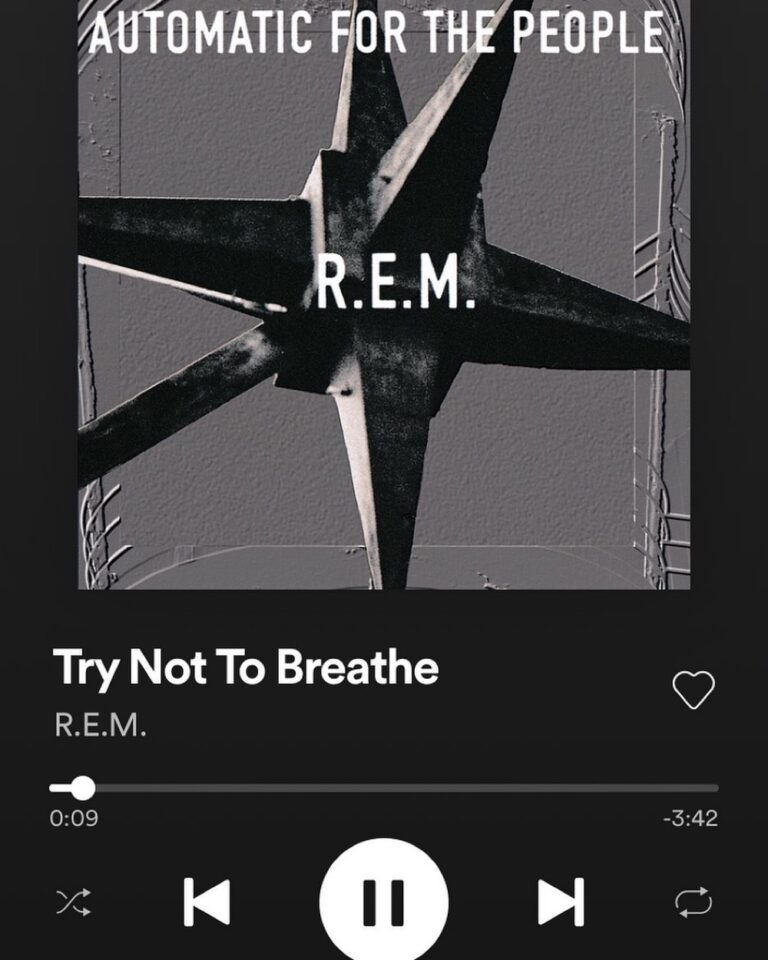 Seems appropriate listening when people at the bus stop are wearing face masks because the air is literally harmful.