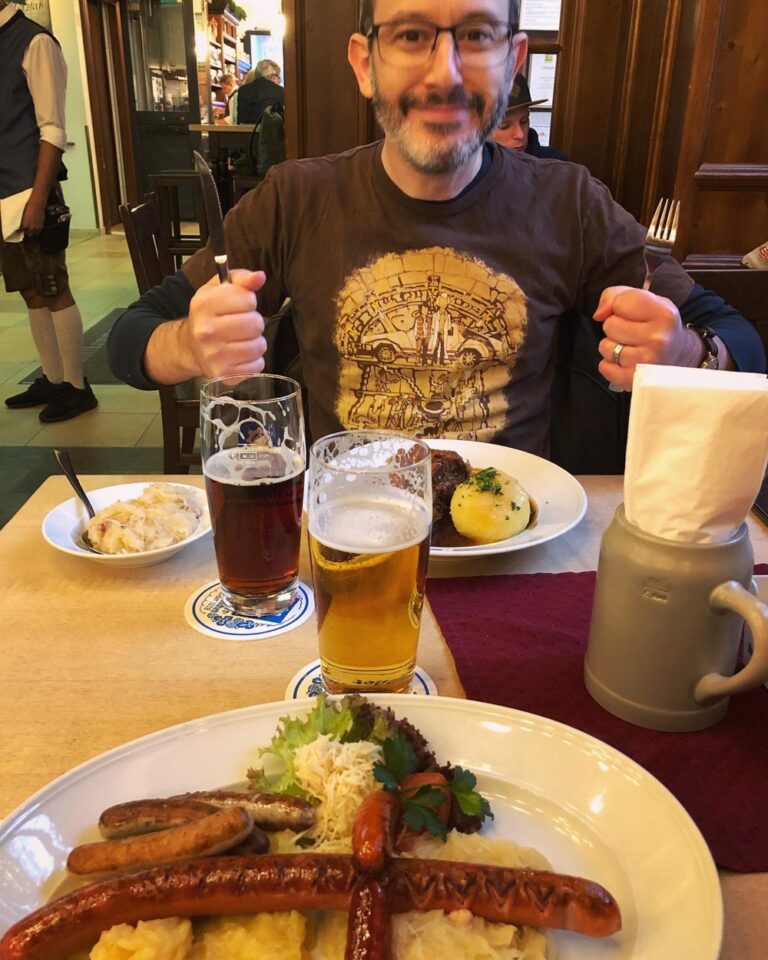 Current mood = pork knuckle, sauerkraut, sausages, and beer. 😍🍻