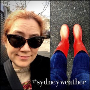 I bought new sunnies in Newy. They pair nicely with my gumboots. #sydneyweather https://t.co/39LdlraI0P https://t.co/HxaMihgQ6E