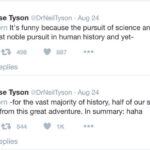 RT @cmclymer: That moment when @DrNeilTyson shuts down your sexist joke about women in science. #WomensEqualityDay https://t.co/gGwDICp9lS