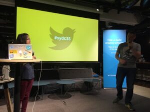 It's @mobywhale and @msharp kicking off #SydCSS. (Where's @dp_lewis?! Tsk tsk.) https://t.co/N4kCKfiupV