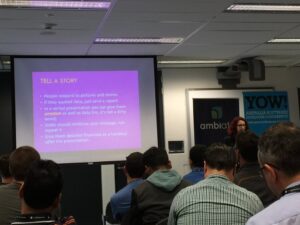 The importance of telling visual stories about your data from @dsteinfairhurst at #YOWData. Dare I suggest https://t.co/SS9sjQSjii ? 😎 https://t.co/OXqhPiYJtF