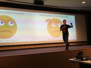 And there's @developerjack showing his lightning talk karaoke skillz. #WCSyd https://t.co/otzza5Pcwv