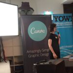 Nice crowd for @noopkat's #yownight talk on combining art and tech. @yow_oz @canva https://t.co/TPTQxzFzHC