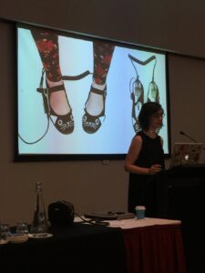 The delightful @noopkat talking about her Meow Shoes. This is relevant to my interests. 😻 #yowconnected https://t.co/YwMTnlUigG