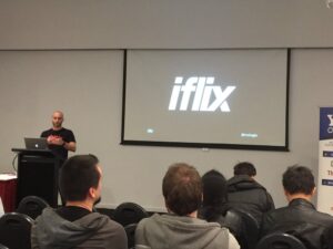 Excited to hear more about Swift and @iflixletsplay from @mokagio! (*waves at @markbritt and @timparsons*) #yowconnected https://t.co/TTxOyG3zxb