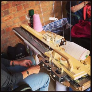 Spotted at #fibrefest - machine knitting with punchcards! https://t.co/igkV105qR3 https://t.co/McWrMYrx9P