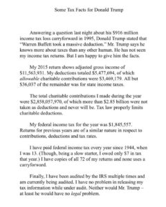 RT @JustinWolfers: Warren Buffett responds to Trump's claims about his taxes: https://t.co/qD55faQgZR