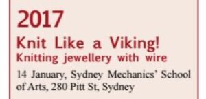 The @KnitGuildNSW are running a "Knit Like a Viking" class in January. I'm pretty excited about this. https://t.co/x1jOA5wvHd